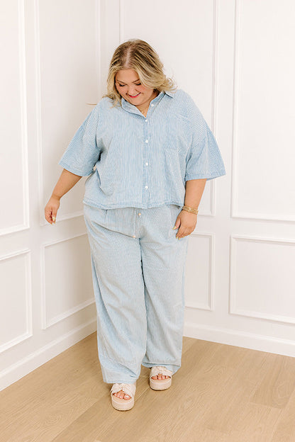 Coastal Dreams Chambray Button Up Curves