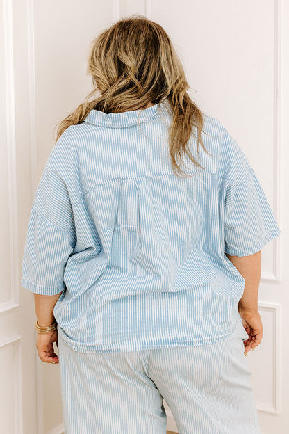 Coastal Dreams Chambray Button Up Curves