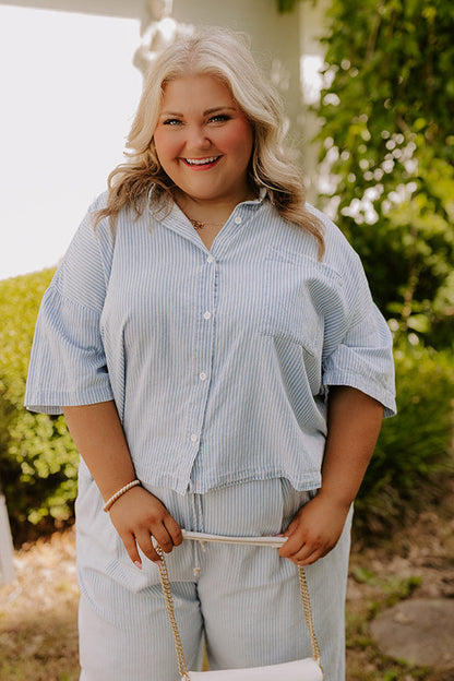 Coastal Dreams Chambray Button Up Curves