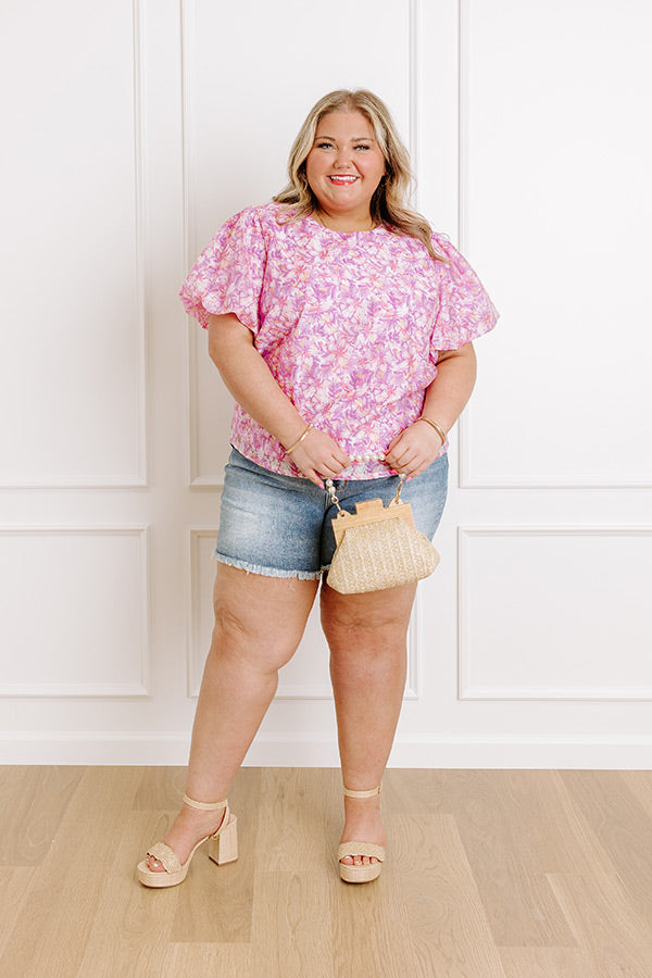 Hawaiian Paradise Floral Top Curves