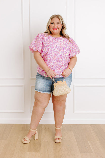 Hawaiian Paradise Floral Top Curves
