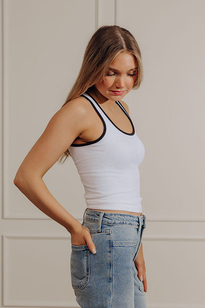 Lake Life Seamless Tank in White