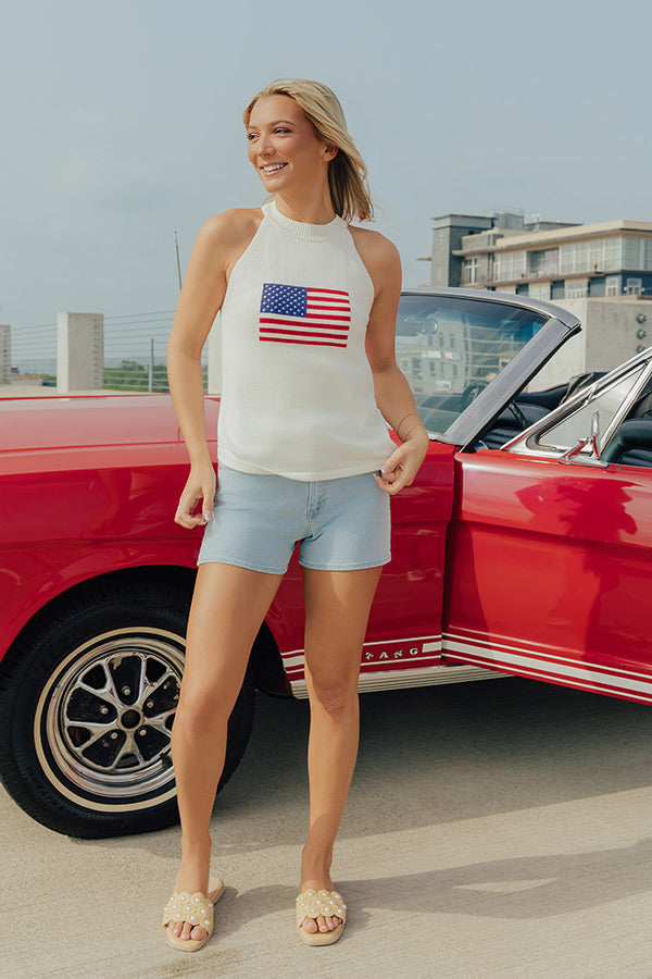 Americana Charm Knit Top
