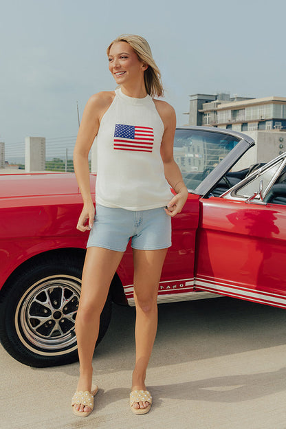Americana Charm Knit Top