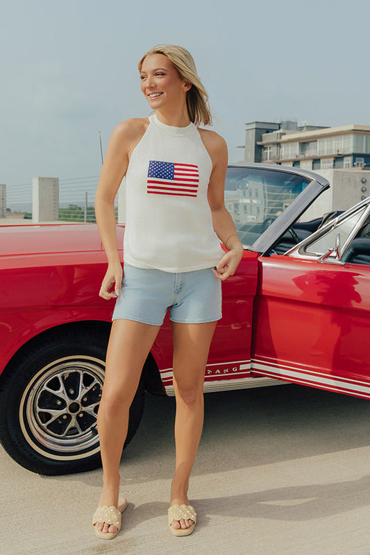 Americana Charm Knit Top