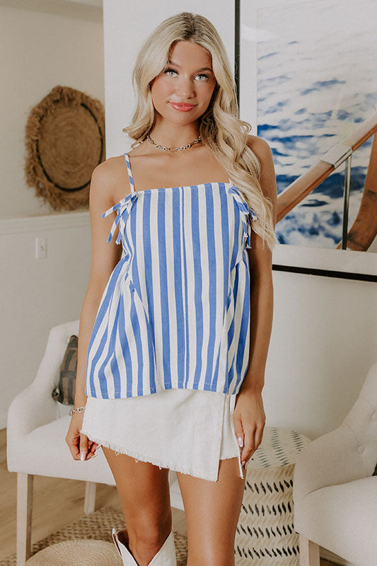 Sweet Serendipity Stripe Top in Blue