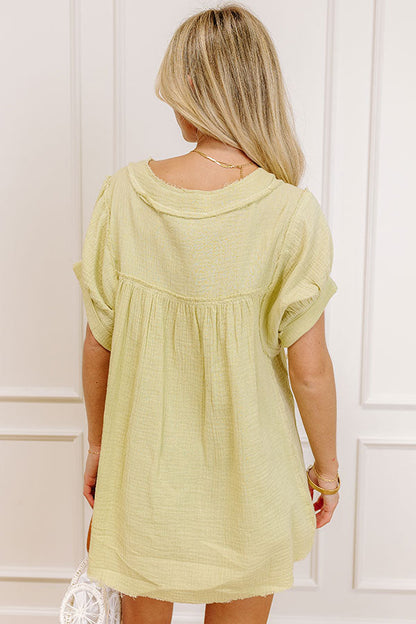 Vista Views Gauze Top in Lime Punch