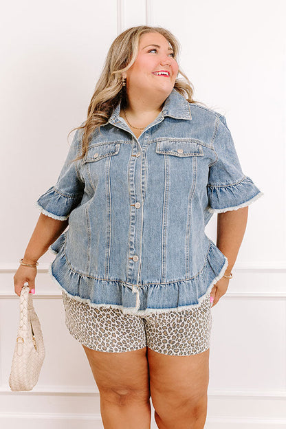Picture Perfect Denim Top Curves