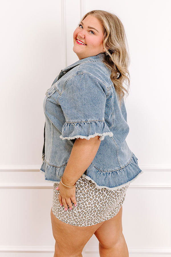 Picture Perfect Denim Top Curves