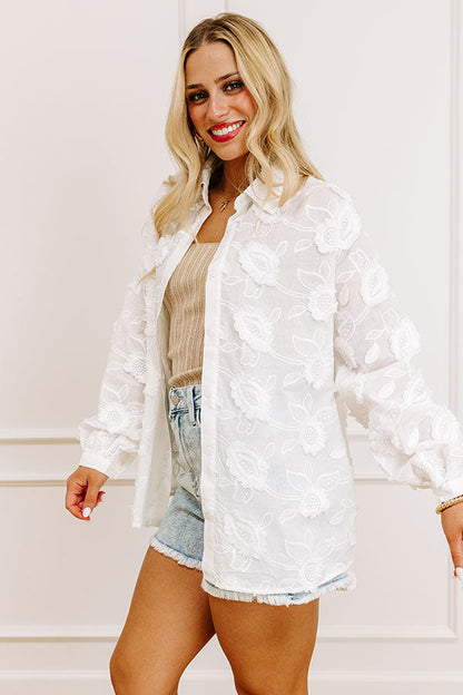 Veranda Views Embroidered Button Up