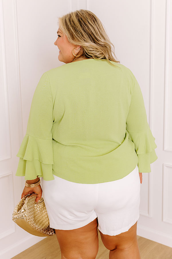 Mojitos On The Patio Shift Top in Seafoam Curves