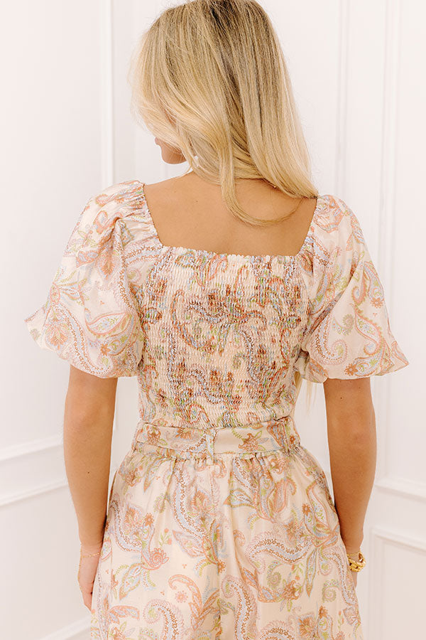 Boho Vibes Paisley Crop Top
