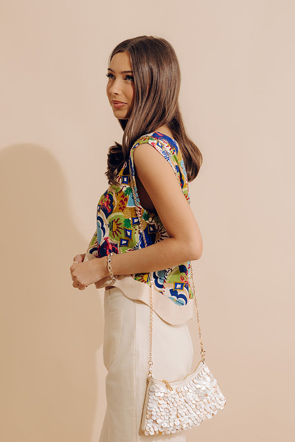 Tropical Tango Linen-Blend Top