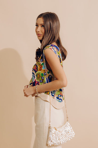 Tropical Tango Linen-Blend Top