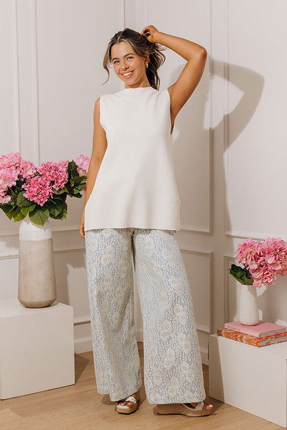 Effortlessly You Knit Top in Cream