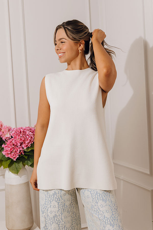 Effortlessly You Knit Top in Cream