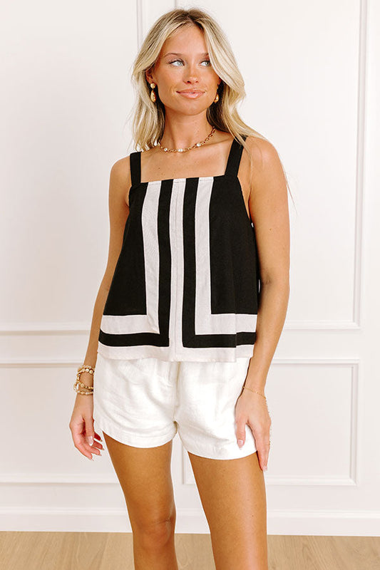 Beachside Bliss Linen-Blend Tank