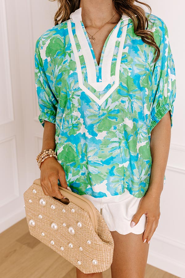 Watercolor Weekend Floral Top