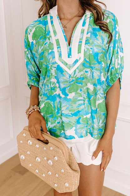 Watercolor Weekend Floral Top