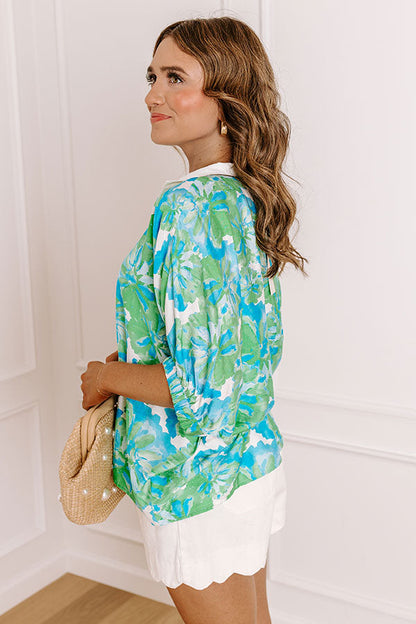 Watercolor Weekend Floral Top