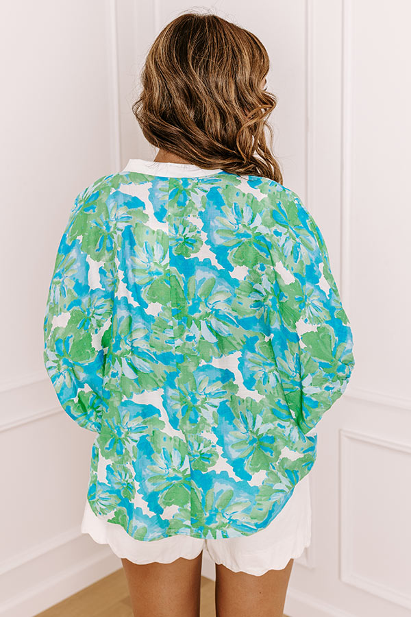 Watercolor Weekend Floral Top
