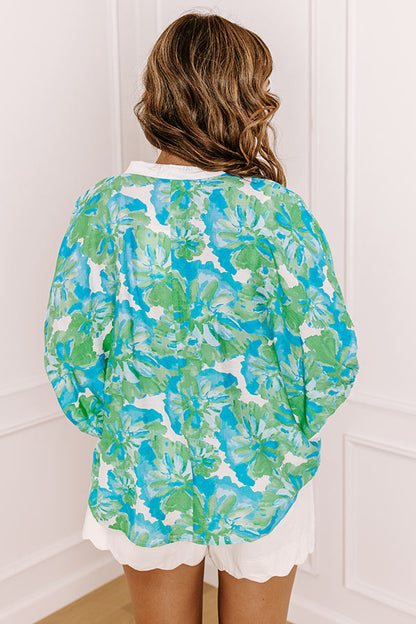 Watercolor Weekend Floral Top