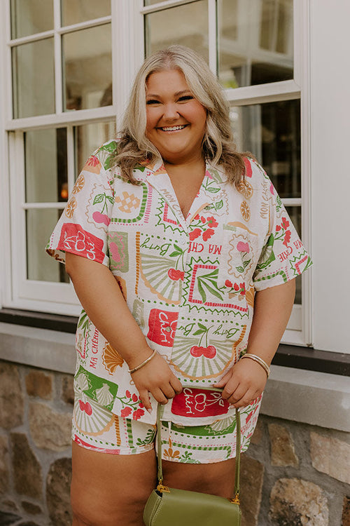 Ma Cherie Button Up Top Curves