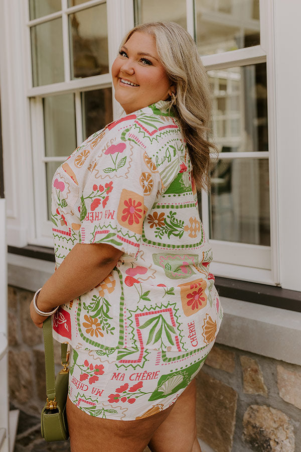 Ma Cherie Button Up Top Curves