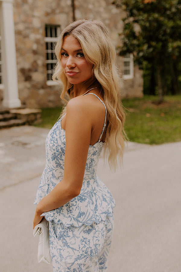 Chateau Charm Floral Peplum Top
