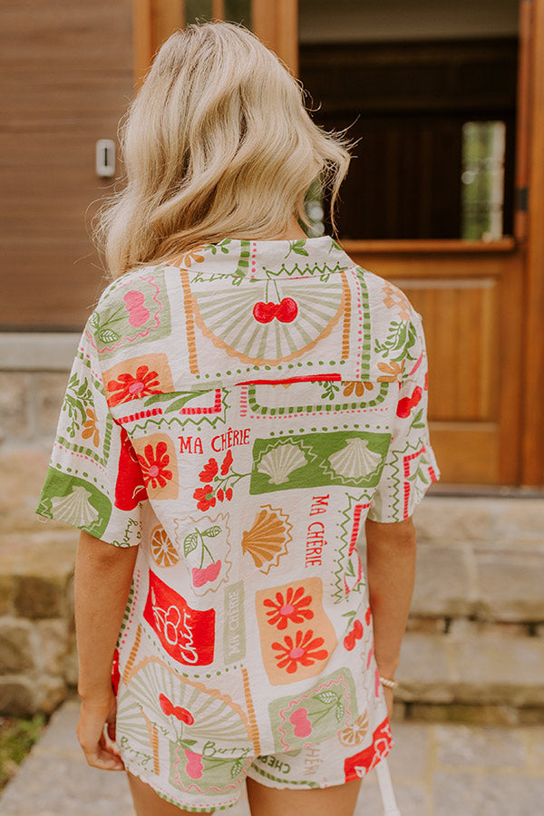 Ma Cherie Button Up Top