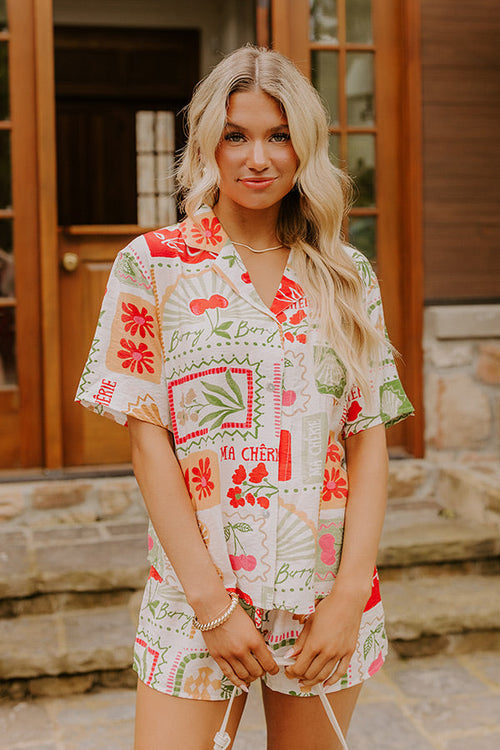 Ma Cherie Button Up Top