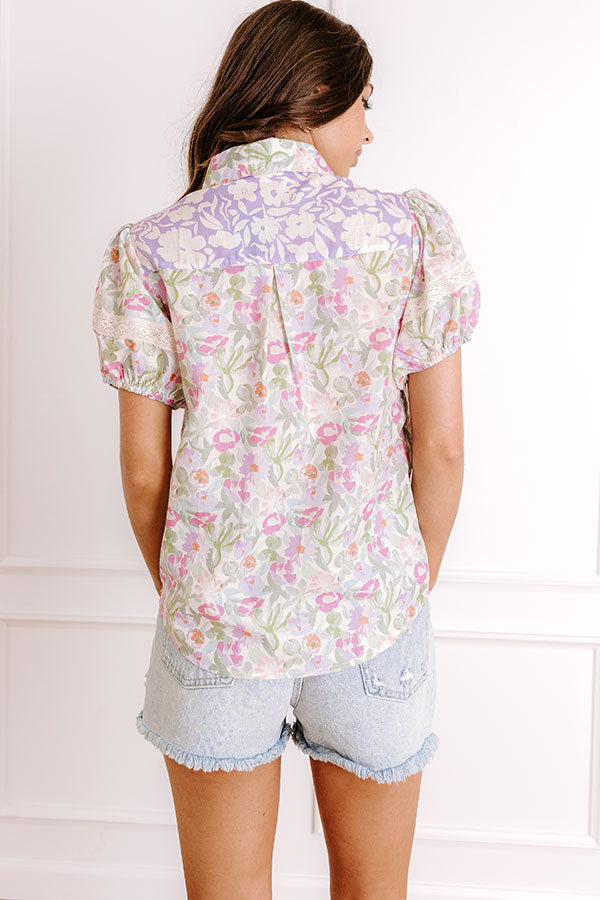 Sunday Brunch Floral Button Up