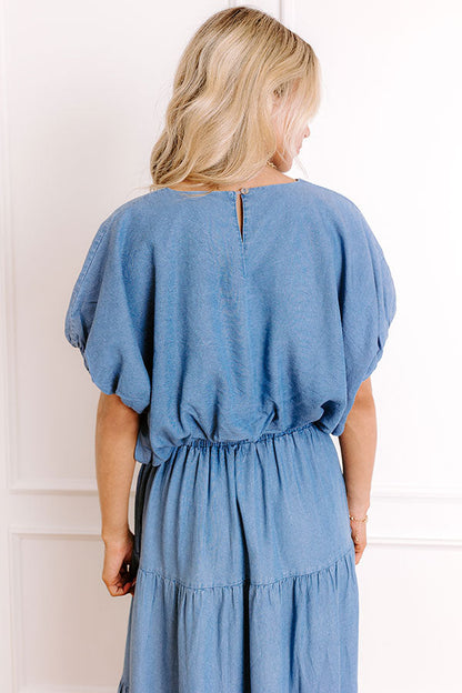Small Town Cutie Chambray Bubble Top