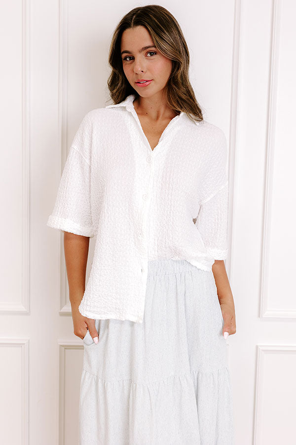 Sweet Coast Button Up Top