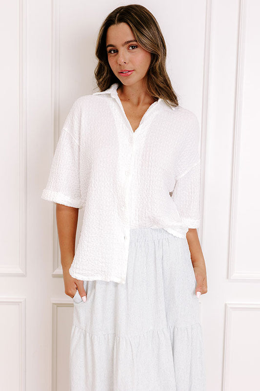 Sweet Coast Button Up Top