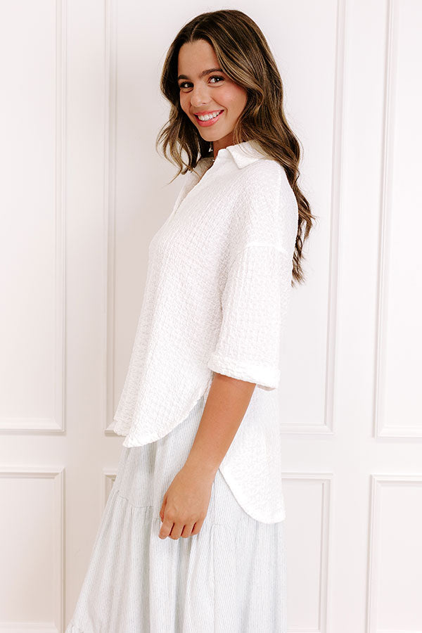 Sweet Coast Button Up Top