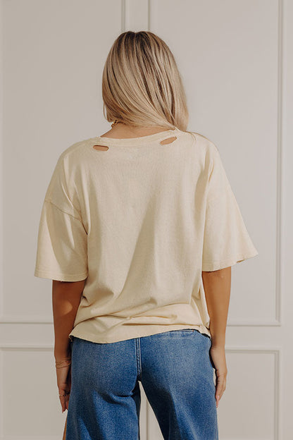 Homards Au Printemps Distressed Oversize Graphic Tee