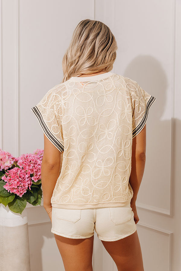 Sicily Bound Knit Mesh Top