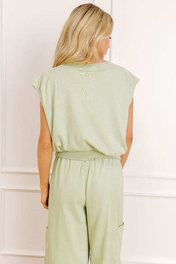 The Chill Edit Top in Sage