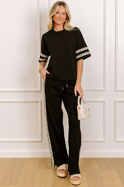 Villa Brunch Shift Top in Black