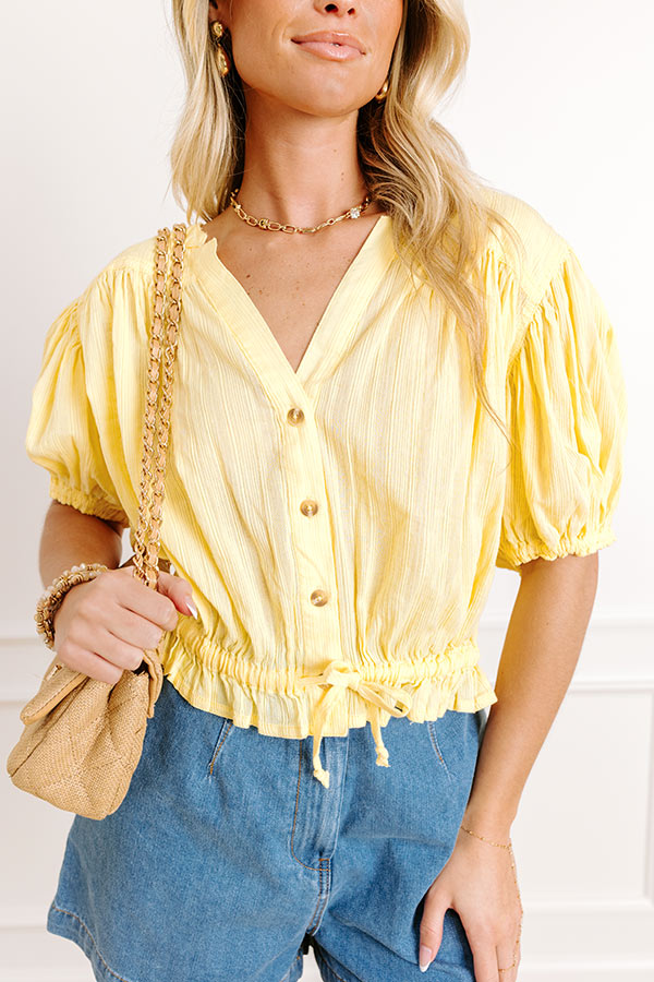 Sunny Glow Button Up Top