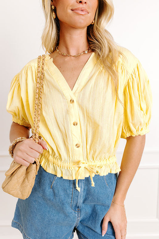 Sunny Glow Button Up Top