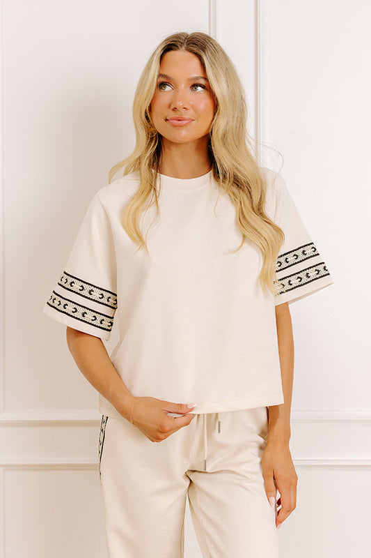 Villa Brunch Shift Top in Cream