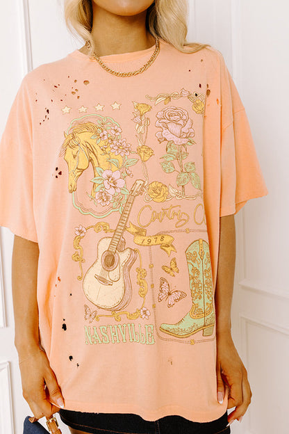 Country Club 1978 Distressed Oversized Tee