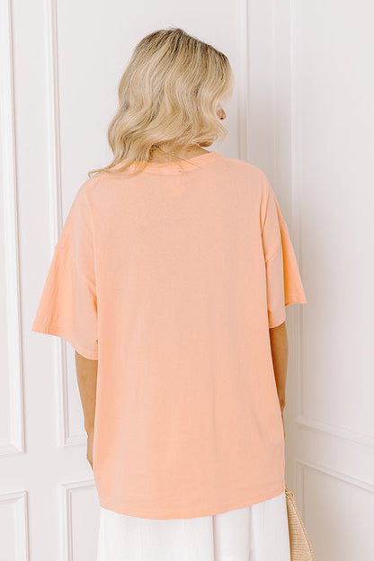 Santorini Distressed Oversized Tee