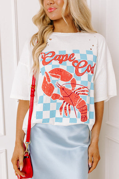 Cape Cod Distressed Oversized Tee