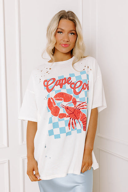 Cape Cod Distressed Oversized Tee