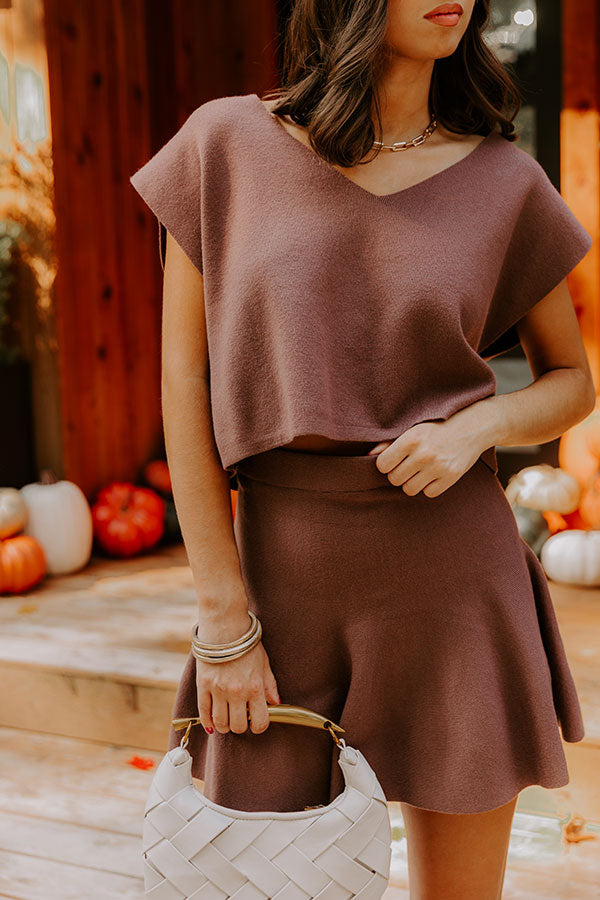 Chic A La Mode Knit Top in Mocha