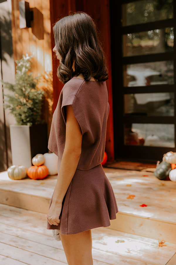 Chic A La Mode Knit Top in Mocha