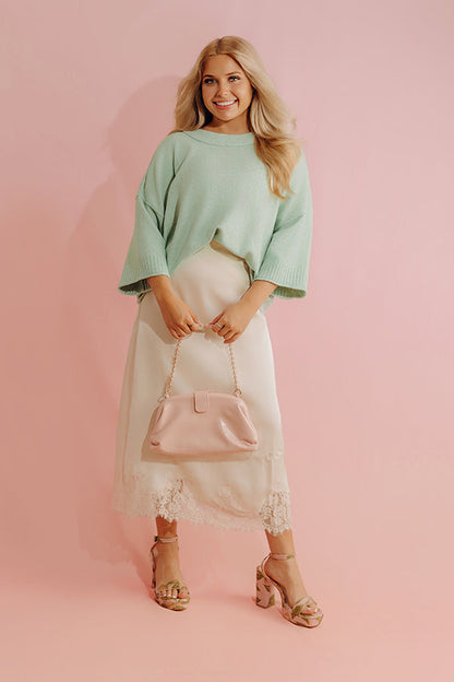 Daydream Knit Sweater Top in Mint